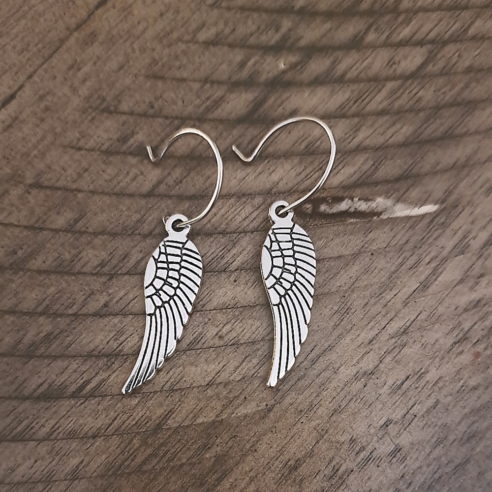 Angel Wing Hoop Earrings